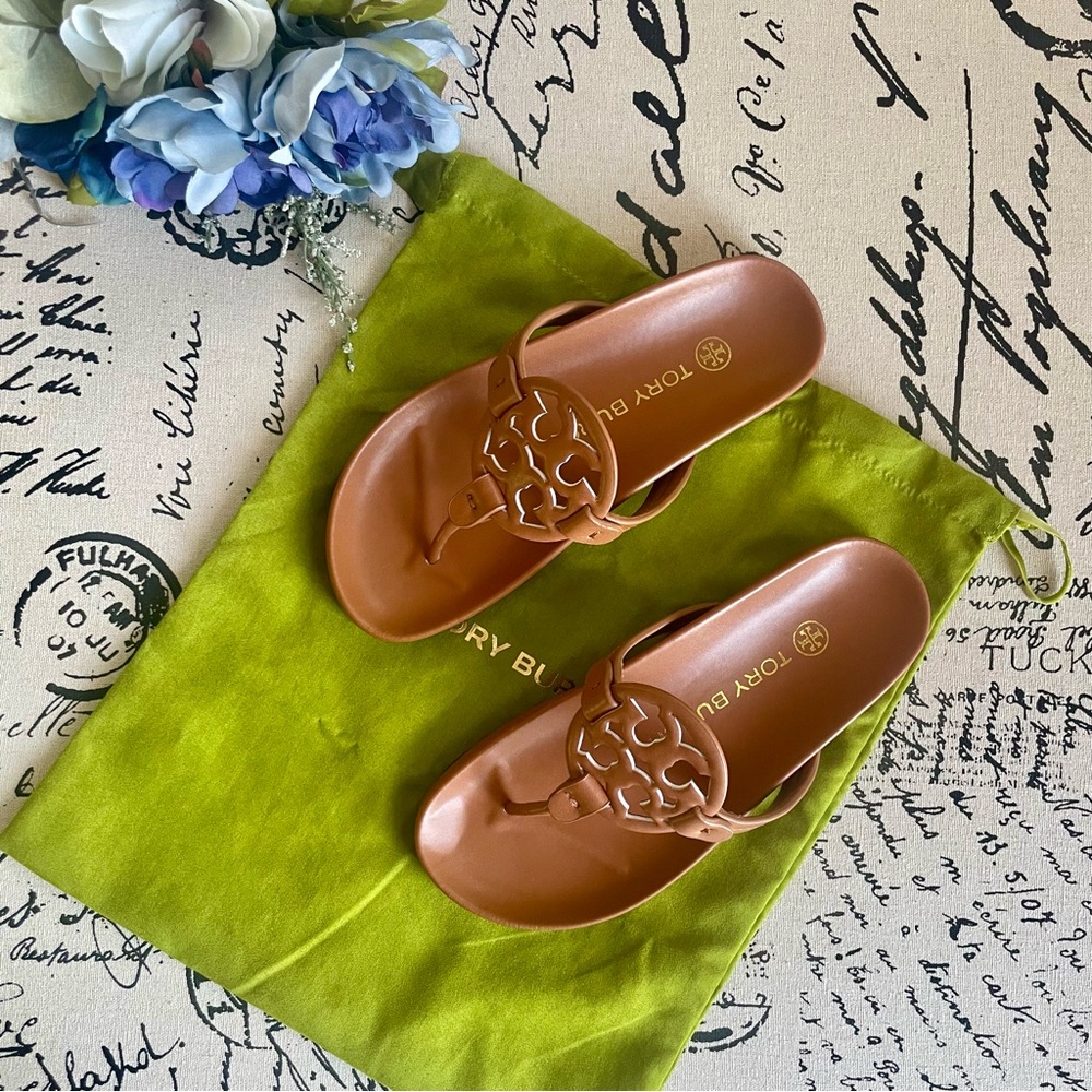 Tory Burch Miller Cloud Leather Thong Sandals Size EU 40 - Picture 2 of 12